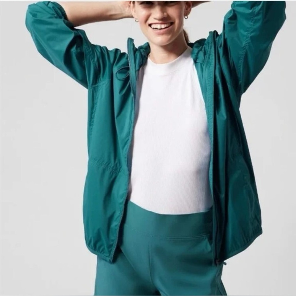 Athleta Superset Jacket Windbreaker Borealis Green Size 1X